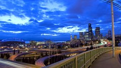 Skylines Seattle Highways cities