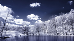 Skyscapes infrared photography water