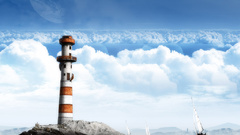 Skyscapes Sea lighthouses vehicles