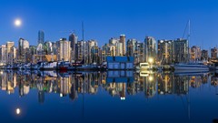 Skyscrapers Boats panorama Canada vancouver British Columbia 