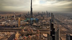 Skyscrapers dubai roads UAE urban cityscapes burj khalifa Arab 