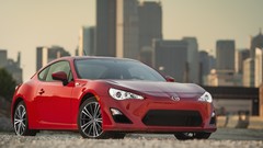 Skyscrapers Sports Car cars vehicles sports cars Scion FR-S red 