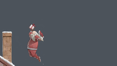 Slam dunk Christmas santa