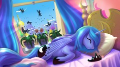 Sleeping Changeling ponies Princess Luna My Little Pony: 