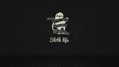 sloths quote Simple Background text monochrome digital art black