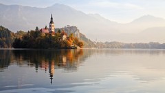 Slovenia lakes reflections churches