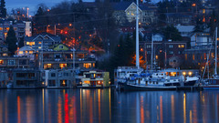 Small town water reflections