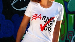 Smile cute words blonde white blouse womans