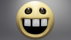 Smiley face smiling 3d