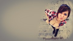 Smirk cleavage boobs