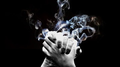 Smoke hands black and