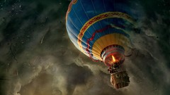 Smoke tornadoes oz: the great and powerful hot air balloons 