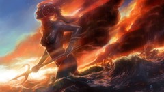 Smoke trident waves fantasy art