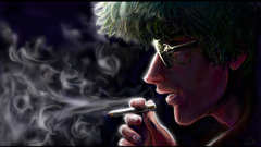 Smoking dark cowboy bebop