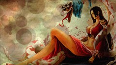 Snakes anime girls artwork One Piece (anime) Boa Hancock