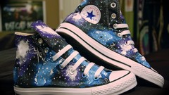 Sneakers Shoes Converse outer space All Star blue shoes