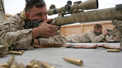 Snipers US Marines Corps sniper rifles USMC M40A3