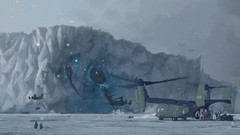 Snow Adventure Antarctica alien osprey digital art Russians 