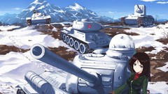 Snow Anime USSR anime girls tanks girls und panzer
