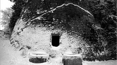 Snow black and white France ruins Photographers monochrome 