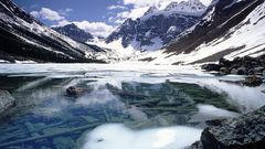 Snow Canada alberta lakes