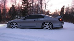 Snow cars outdoors Silvia Nissan Silvia S15 JDM Japanese 
