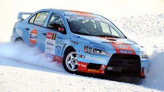 Snow cars rally vehicles racing Rally Car mitsubishi lancer 