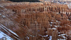 Snow deserts rocks bryce