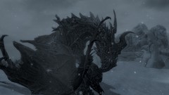 Snow Dragons the elder scrolls v skyrim alduin Argonian