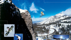 Snow hills skating winter