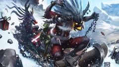 Snow ice Christmas santa claus diablo diablo iii sleds witch 
