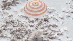 Snow Kazakhstan landing fields spaceships baikonur Soyuz TMA 