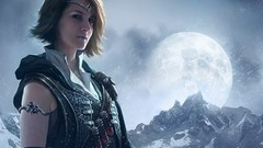 Snow moon woman concept art Marek Okon