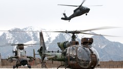 Snow Mountains Aircraft Helicopters French military Tigers 