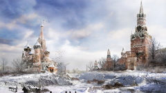 Snow post-apocalyptic Moscow artwork