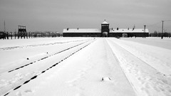 Snow prison World War II Auschwitz concentration camp