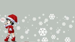 Snow red Christmas Anime minimalistic Christmas greetings