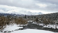 Snow seasons Alaska savage snow landscapes