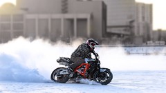 Snow spikes lakes helmets motorbikes