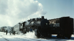 Snow trains vehicles steam