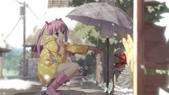 Snow Umbrellas anime girls