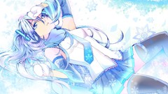 Snow vocaloid gloves white