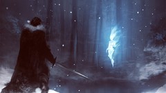 Snow Warriors Swords spirits forests fantasy art