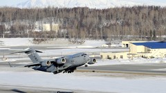 Snow winter Aircraft white military aviation Boeing air force 