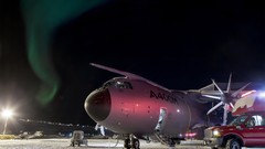 Snow winter night Aircraft weather military propeller aviation 