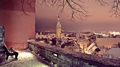 Snow winter panorama Tallinn Estonia