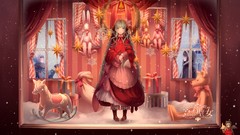 Snow winter Stars Christmas white hair scarfs long hair Bunnies 