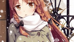 Snow winter Stars Plants gate hats coat vertical bows belts 