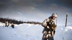 Snow winter War cold white ice Guns Army soldiers Norway Europe 