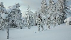 Snow winter War cold white ice Guns Skiing Army soldiers 